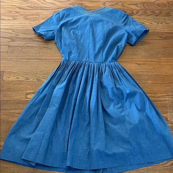 Vintage Dress Women’s Handmade by Dixie Deb Denim Blue Dress Western - Picture 9 of 15